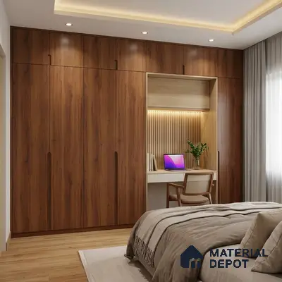 Wooden Look LM 02875 Cinnamon 8 ft x 4 ft Zero Soft Matt Finish Decorative Laminate - 1 mm | Suitable for TV Unit, Wardrobe, Kitchen Cabinets