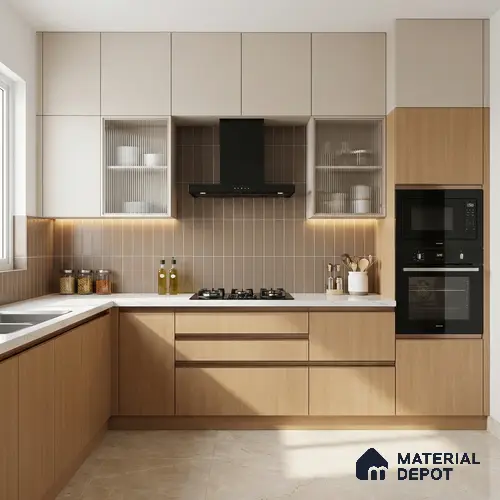 Wooden Look LM 02877 Drum Stick 8 ft x 4 ft Zero Soft Wooden Finish Decorative Laminate - 1 mm | Suitable for TV Unit, Wardrobe, Kitchen Cabinets
