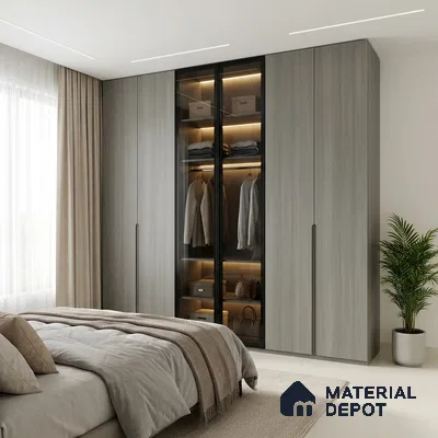 Wooden Look LM 02878 Eric 8 ft x 4 ft Zero Soft Wooden Finish Decorative Laminate - 1 mm | Suitable for TV Unit, Wardrobe, Kitchen Cabinets