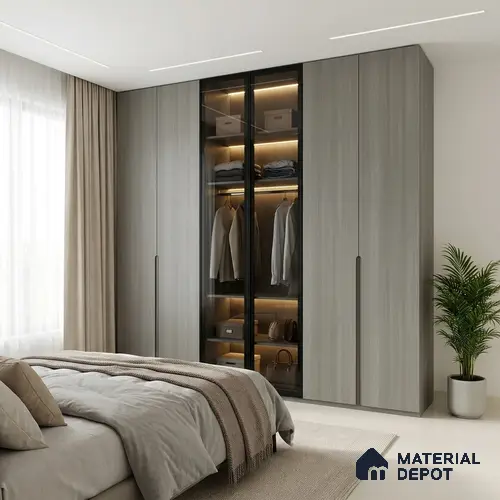 Wooden Look LM 02878 Eric 8 ft x 4 ft Zero Soft Wooden Finish Decorative Laminate - 1 mm | Suitable for TV Unit, Wardrobe, Kitchen Cabinets