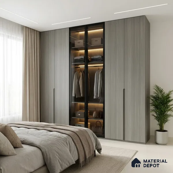 Wooden Look LM 02878 Eric 8 ft x 4 ft Zero Soft Wooden Finish Decorative Laminate - 1 mm | Suitable for TV Unit, Wardrobe, Kitchen Cabinets