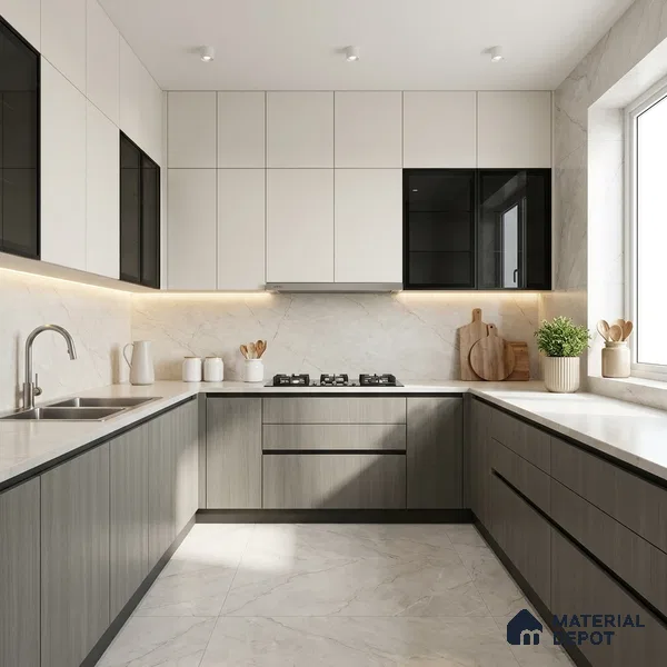 Wooden Look LM 02878 Eric 8 ft x 4 ft Zero Soft Wooden Finish Decorative Laminate - 1 mm | Suitable for TV Unit, Wardrobe, Kitchen Cabinets