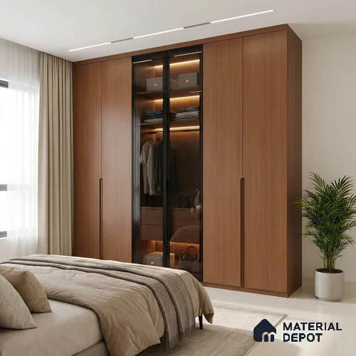 Wooden Look LM 02881 Carapa 8 ft x 4 ft Zero Soft Oak Finish Decorative Laminate - 1 mm | Suitable for TV Unit, Wardrobe, Kitchen Cabinets