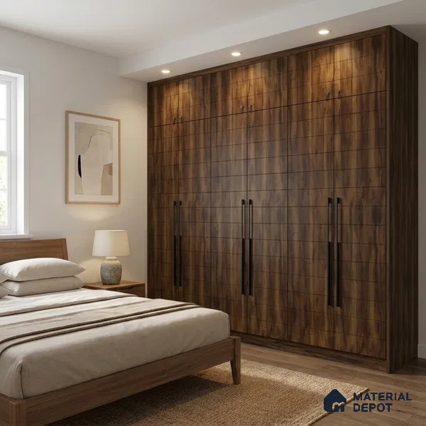 Wooden Look LM 02885 Kenya Wooden 8 ft x 4 ft Zontal Line Finish Decorative Laminate - 1 mm | Suitable for TV Unit, Wardrobe, Kitchen Cabinets