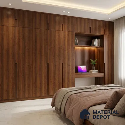 Wooden Look LM 02889 Crimson Cedar 8 ft x 4 ft Phoenix Finish Decorative Laminate - 1 mm | Suitable for TV Unit, Wardrobe, Kitchen Cabinets
