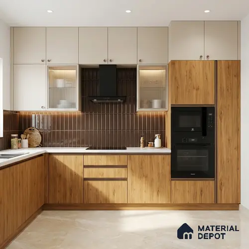 Wooden Look LM 02892 Swiss Woos Light 8 ft x 4 ft Zero Soft Matt Finish Decorative Laminate - 1 mm | Suitable for TV Unit, Wardrobe, Kitchen Cabinets