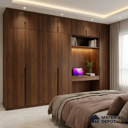 Wooden Look LM 02894 Wood Crush 8 ft x 4 ft Hydra Bark Finish Decorative Laminate - 1 mm | Suitable for TV Unit, Wardrobe, Kitchen Cabinets