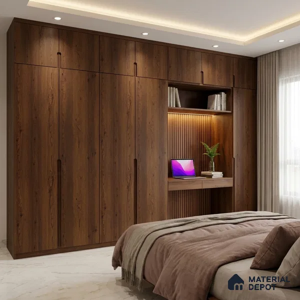 Wooden Look LM 02894 Wood Crush 8 ft x 4 ft Hydra Bark Finish Decorative Laminate - 1 mm | Suitable for TV Unit, Wardrobe, Kitchen Cabinets