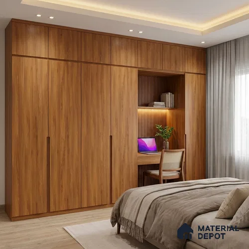 Wooden Look LM 02901 Balsa Yellow 8 ft x 4 ft Zero Soft Matt Finish Decorative Laminate - 1 mm | Suitable for TV Unit, Wardrobe, Kitchen Cabinets