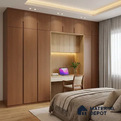 Wooden Look LM 02902 Carapa 8 ft x 4 ft Zero Soft Matt Finish Decorative Laminate - 1 mm | Suitable for TV Unit, Wardrobe, Kitchen Cabinets