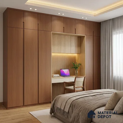 Wooden Look LM 02902 Carapa 8 ft x 4 ft Zero Soft Matt Finish Decorative Laminate - 1 mm | Suitable for TV Unit, Wardrobe, Kitchen Cabinets