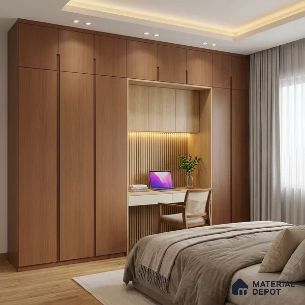 Wooden Look LM 02902 Carapa 8 ft x 4 ft Zero Soft Matt Finish Decorative Laminate - 1 mm | Suitable for TV Unit, Wardrobe, Kitchen Cabinets
