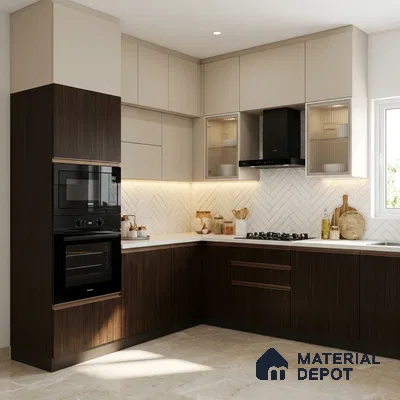 Wooden Look LM 02904 Darkened Elm 8 ft x 4 ft Hydra Bark Finish Decorative Laminate - 1 mm | Suitable for TV Unit, Wardrobe, Kitchen Cabinets