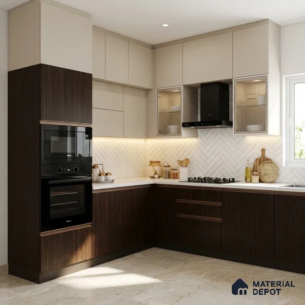 Wooden Look LM 02904 Darkened Elm 8 ft x 4 ft Hydra Bark Finish Decorative Laminate - 1 mm | Suitable for TV Unit, Wardrobe, Kitchen Cabinets