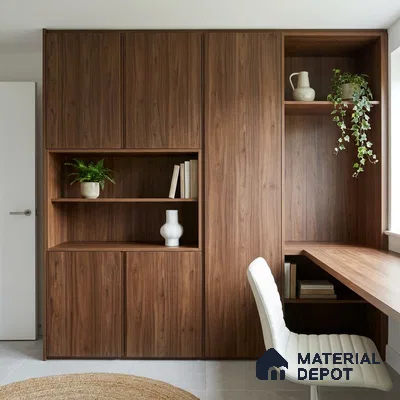 Wooden Look LM 02910 Amber Wooden 8 ft x 4 ft Rustic Finish Decorative Laminate - 1 mm | Suitable for TV Unit, Wardrobe, Kitchen Cabinets