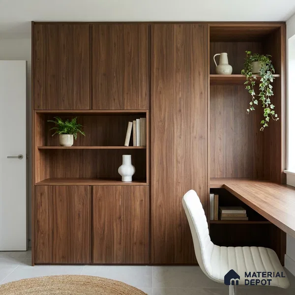 Wooden Look LM 02910 Amber Wooden 8 ft x 4 ft Rustic Finish Decorative Laminate - 1 mm | Suitable for TV Unit, Wardrobe, Kitchen Cabinets