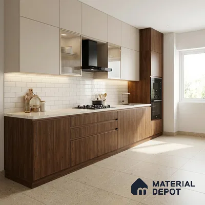 Wooden Look LM 02910 Amber Wooden 8 ft x 4 ft Rustic Finish Decorative Laminate - 1 mm | Suitable for TV Unit, Wardrobe, Kitchen Cabinets