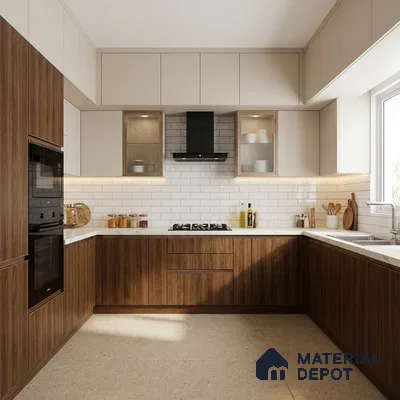 Wooden Look LM 02913 Manchurian Walnut 8 ft x 4 ft Crest Wooden Finish Decorative Laminate - 1 mm | Suitable for TV Unit, Wardrobe, Kitchen Cabinets