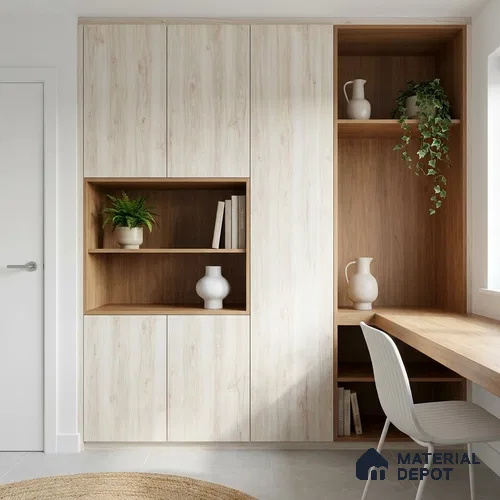 Wooden Look LM 02915 Knotty Pine 8 ft x 4 ft Impress Grain Finish Decorative Laminate - 1 mm | Suitable for TV Unit, Wardrobe, Kitchen Cabinets
