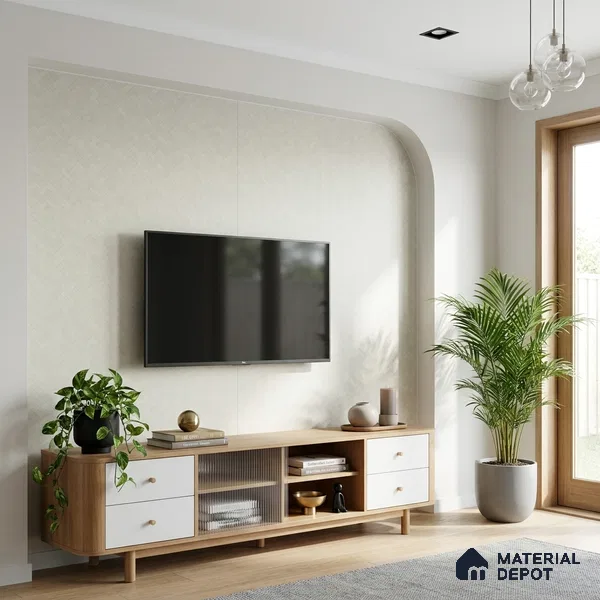 cream Marble Look LM 02918 8 ft x 4 ft Texture Finish Decorative Laminate - 1 mm | Suitable for TV Unit, Wardrobe, Kitchen Cabinets
