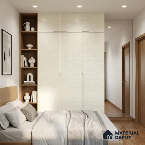 Beige Marble Look LM 02919 Egg White 8 ft x 4 ft RGL Finish Decorative Laminate - 1 mm | Suitable for TV Unit, Wardrobe, Kitchen Cabinets
