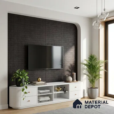 Brown Marble Look LM 02920 Swissable 8 ft x 4 ft RGL Finish Decorative Laminate - 1 mm | Suitable for TV Unit, Wardrobe, Kitchen Cabinets