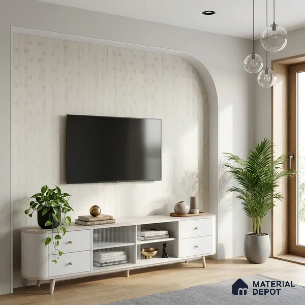 cream Marble Look LM 02926 8 ft x 4 ft Texture Finish Decorative Laminate - 1 mm | Suitable for TV Unit, Wardrobe, Kitchen Cabinets