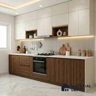 Wooden Look LM 02930 Manchurian Walnut 8 ft x 4 ft Rough Veneer Finish Decorative Laminate - 1 mm | Suitable for TV Unit, Wardrobe, Kitchen Cabinets