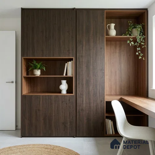 Wooden Look LM 02932 Jute Maple 8 ft x 4 ft Rough Veneer Finish Decorative Laminate - 1 mm | Suitable for TV Unit, Wardrobe, Kitchen Cabinets