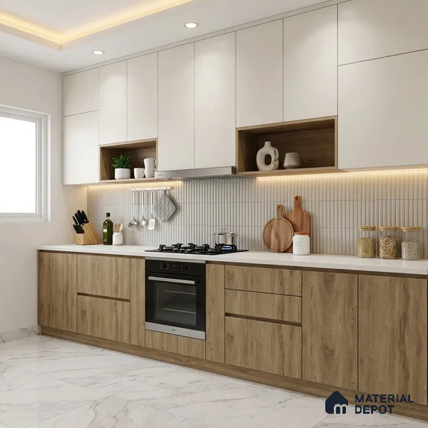 Wooden Look LM 02934 Highland Dark 8 ft x 4 ft Natura Finish Decorative Laminate - 1 mm | Suitable for TV Unit, Wardrobe, Kitchen Cabinets
