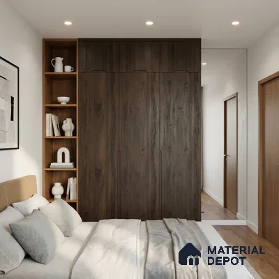 Wooden Look LM 02935 Choco Sahara 8 ft x 4 ft Natura Finish Decorative Laminate - 1 mm | Suitable for TV Unit, Wardrobe, Kitchen Cabinets
