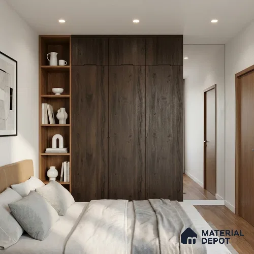 Wooden Look LM 02935 Choco Sahara 8 ft x 4 ft Natura Finish Decorative Laminate - 1 mm | Suitable for TV Unit, Wardrobe, Kitchen Cabinets