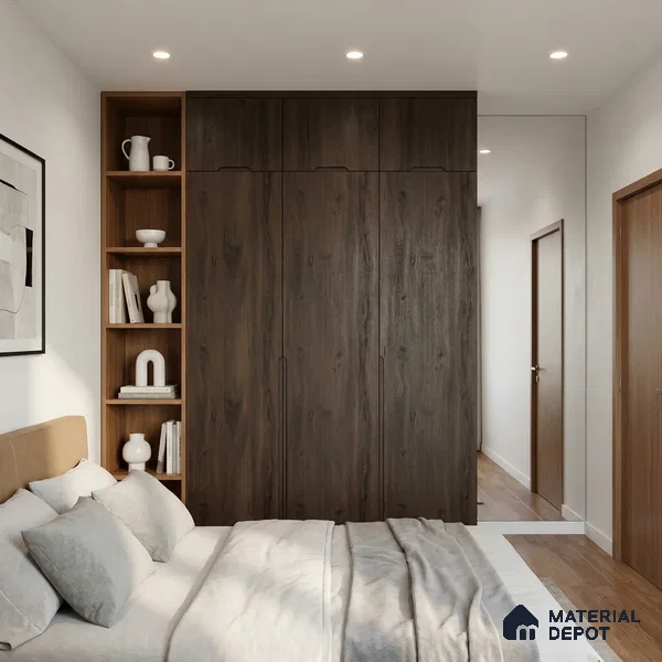 Wooden Look LM 02935 Choco Sahara 8 ft x 4 ft Natura Finish Decorative Laminate - 1 mm | Suitable for TV Unit, Wardrobe, Kitchen Cabinets