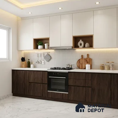 Wooden Look LM 02935 Choco Sahara 8 ft x 4 ft Natura Finish Decorative Laminate - 1 mm | Suitable for TV Unit, Wardrobe, Kitchen Cabinets