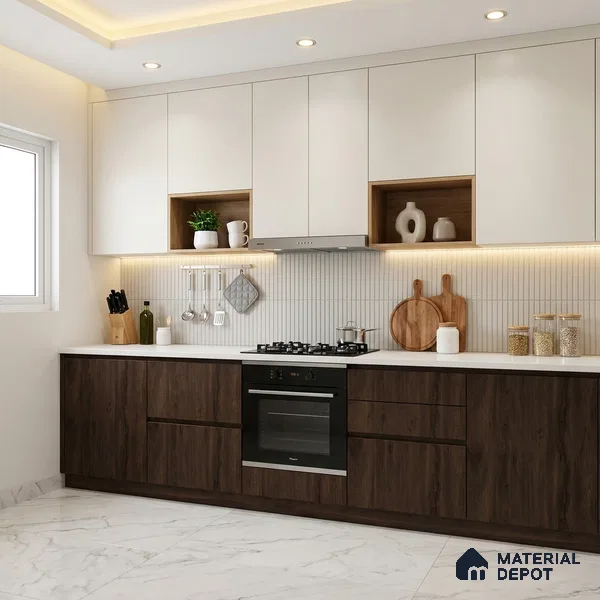 Wooden Look LM 02935 Choco Sahara 8 ft x 4 ft Natura Finish Decorative Laminate - 1 mm | Suitable for TV Unit, Wardrobe, Kitchen Cabinets