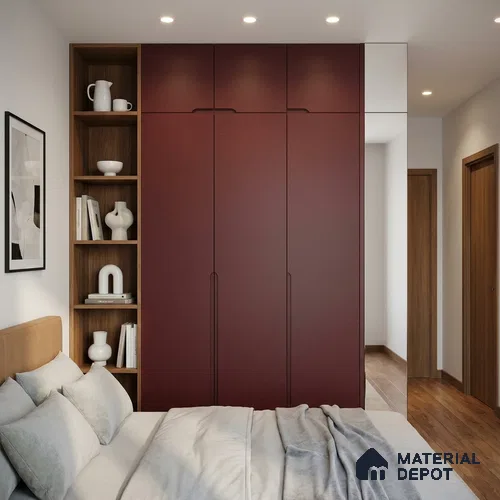 Textured Solid Look LM 02939 Metallic Choco 8 ft x 4 ft Textura Finish Decorative Laminate - 1 mm | Suitable for TV Unit, Wardrobe, Kitchen Cabinets