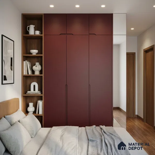 Textured Solid Look LM 02939 Metallic Choco 8 ft x 4 ft Textura Finish Decorative Laminate - 1 mm | Suitable for TV Unit, Wardrobe, Kitchen Cabinets