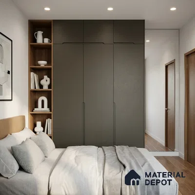 Textured Solid Look LM 02940 Metallic Brown 8 ft x 4 ft Textura Finish Decorative Laminate - 1 mm | Suitable for TV Unit, Wardrobe, Kitchen Cabinets