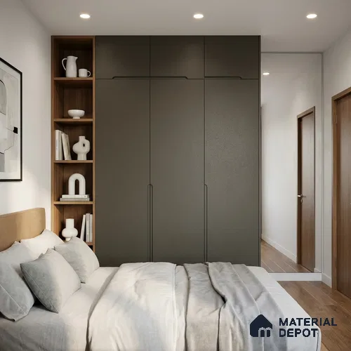 Textured Solid Look LM 02940 Metallic Brown 8 ft x 4 ft Textura Finish Decorative Laminate - 1 mm | Suitable for TV Unit, Wardrobe, Kitchen Cabinets