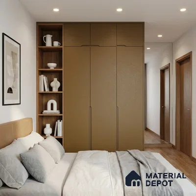 Textured Solid Look LM 02941 Metallic Coffee 8 ft x 4 ft Textura Finish Decorative Laminate - 1 mm | Suitable for TV Unit, Wardrobe, Kitchen Cabinets