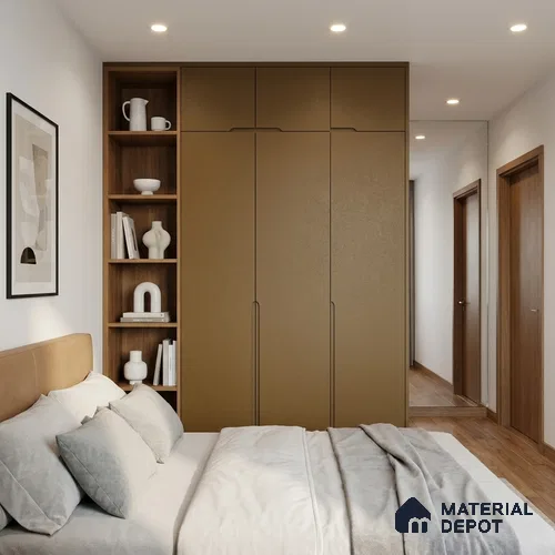 Textured Solid Look LM 02941 Metallic Coffee 8 ft x 4 ft Textura Finish Decorative Laminate - 1 mm | Suitable for TV Unit, Wardrobe, Kitchen Cabinets