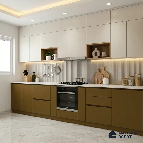 Textured Solid Look LM 02941 Metallic Coffee 8 ft x 4 ft Textura Finish Decorative Laminate - 1 mm | Suitable for TV Unit, Wardrobe, Kitchen Cabinets