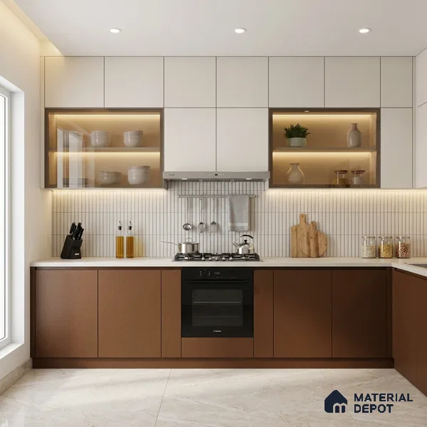 Textured Solid Look LM 02942 Metallic Golden 8 ft x 4 ft Textura Finish Decorative Laminate - 1 mm | Suitable for TV Unit, Wardrobe, Kitchen Cabinets