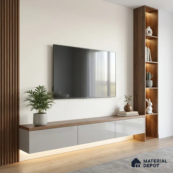 Textured Solid Look LM 02943 Metallic Ivory 8 ft x 4 ft Textura Finish Decorative Laminate - 1 mm | Suitable for TV Unit, Wardrobe, Kitchen Cabinets