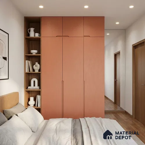 Brown Metallic Look LM 02945 Copper 8 ft x 4 ft Foil Finish Decorative Laminate - 1 mm | Suitable for TV Unit, Wardrobe, Kitchen Cabinets
