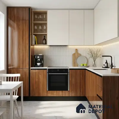 Wooden Look LM 02949 Balsa Red 8 ft x 4 ft High Gloss Finish Decorative Laminate - 1 mm | Suitable for TV Unit, Wardrobe, Kitchen Cabinets
