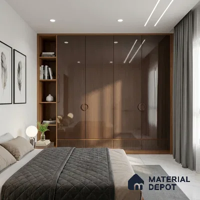 Wooden Look LM 02951 Redian 8 ft x 4 ft High Gloss Finish Decorative Laminate - 1 mm | Suitable for TV Unit, Wardrobe, Kitchen Cabinets