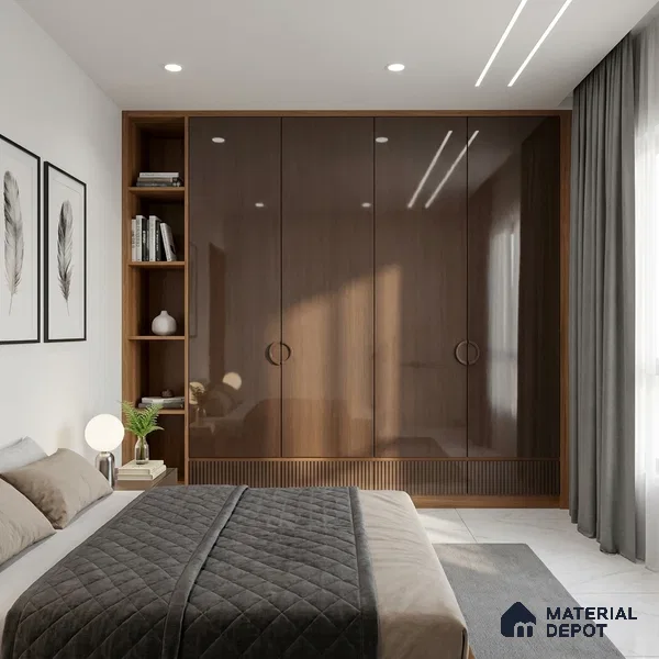 Wooden Look LM 02951 Redian 8 ft x 4 ft High Gloss Finish Decorative Laminate - 1 mm | Suitable for TV Unit, Wardrobe, Kitchen Cabinets