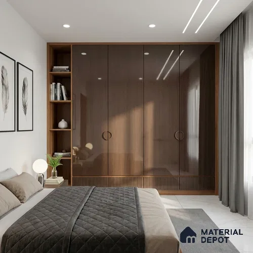 Wooden Look LM 02951 Redian 8 ft x 4 ft High Gloss Finish Decorative Laminate - 1 mm | Suitable for TV Unit, Wardrobe, Kitchen Cabinets