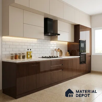 Wooden Look LM 02951 Redian 8 ft x 4 ft High Gloss Finish Decorative Laminate - 1 mm | Suitable for TV Unit, Wardrobe, Kitchen Cabinets